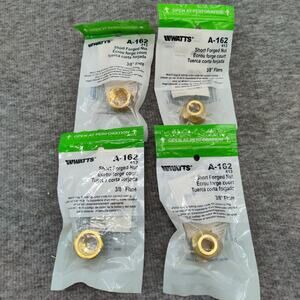 Lot Of 4 Watts Flare Fitting Brass 3/8" A162 413 New Short Forged Nut